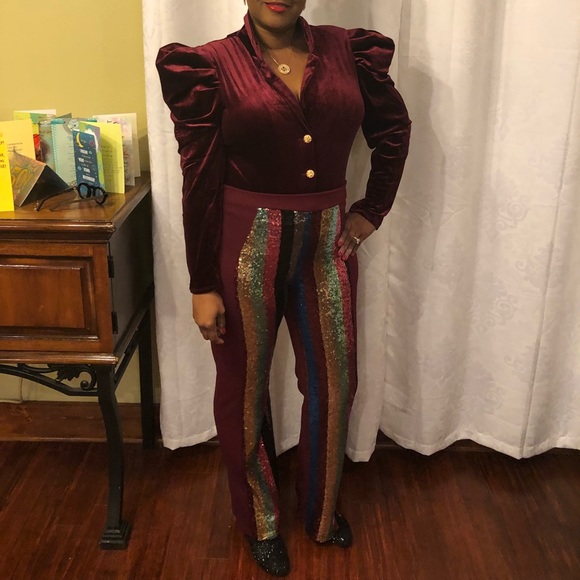 π Sequin High waist pants - Picture 4 of 7